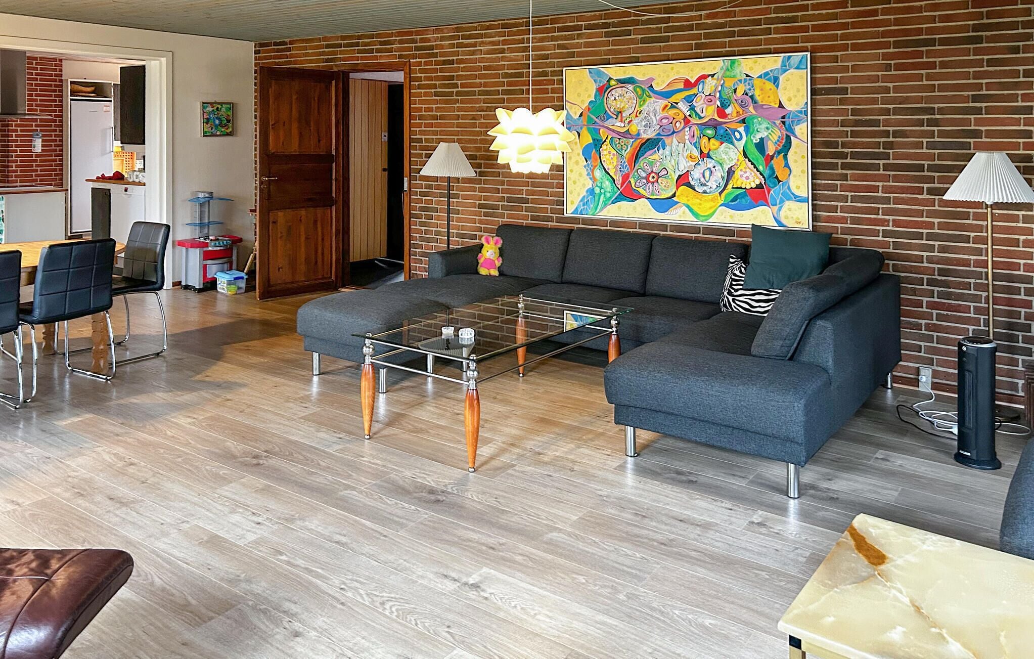 Fireplace, foosball, table tennis