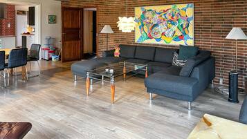 Fireplace, foosball, table tennis