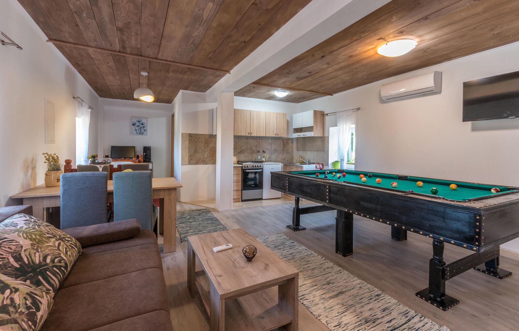 Smart TV, DVD player, foosball