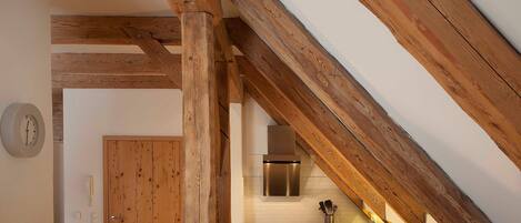 Fridge, oven, dishwasher, high chair