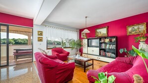 Fernseher, Kamin, DVD-Player