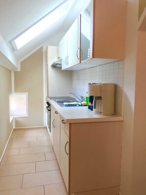 Fridge, microwave, oven, highchair