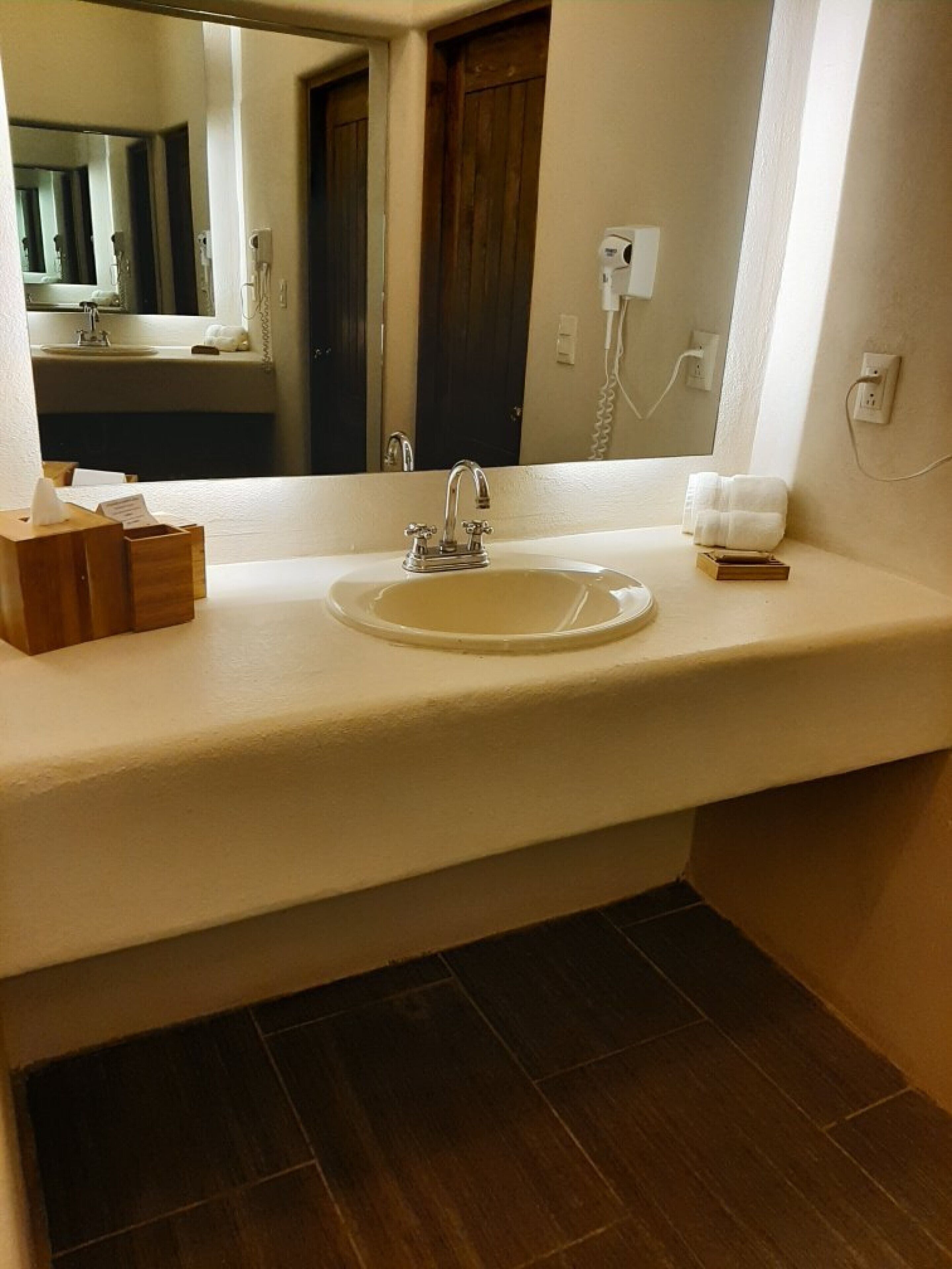 free toiletries, hair dryer, towels