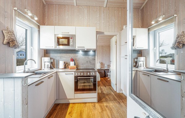 Kühlschrank, Mikrowelle, Herdplatte, Geschirrspüler