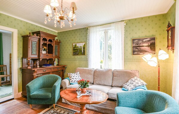 Televisio, takka, DVD-soitin, stereot