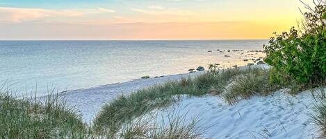Vlak bij het strand