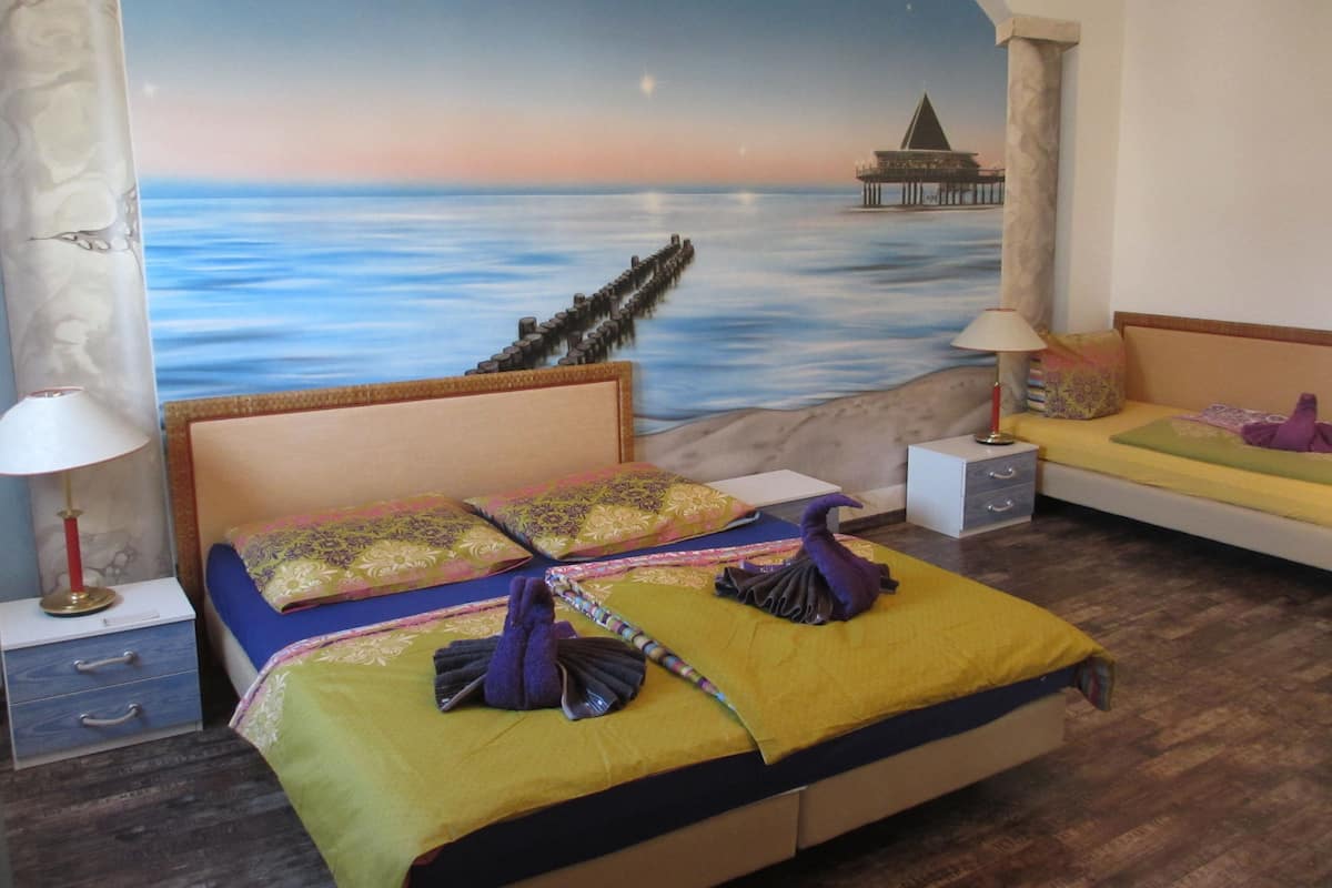 Appartamento, 1 camera da letto (Heringsdorf) | 1 camera, biancheria da letto di alta qualità, una scrivania