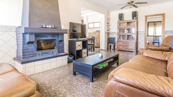 TV, fireplace, stereo