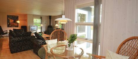 Televisor, llar de foc i reproductor de DVD