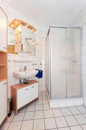Shower, hair dryer