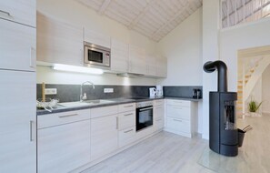 Kühlschrank, Mikrowelle, Herdplatte, Geschirrspüler