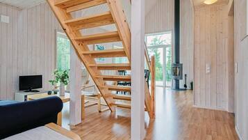 Tv, eldstad och dvd-spelare