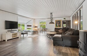 TV, fireplace, DVD player - Cozy home in Asperup with sauna (Asperup)