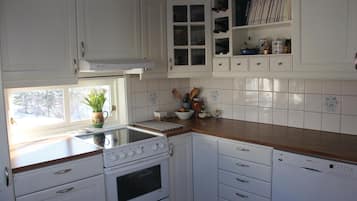 Een koelkast, een kookplaat, een vaatwasser