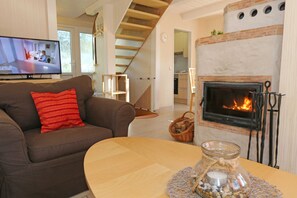 Fernseher, Kamin