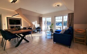 TV, fireplace - Sea Eagle 321 - Holiday Park Streckelsberg * 10 min. To the Baltic Sea beach * (Koserow (Seebad))