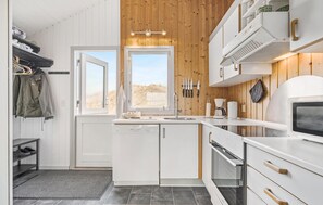 Frigorifero, piano cottura, lavastoviglie, macchina per tè/caffè