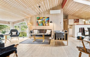 TV, fireplace, DVD player - Awesome home in Brovst with sauna (Brovst)