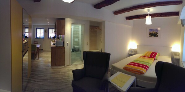 1 quarto, roupa de cama
