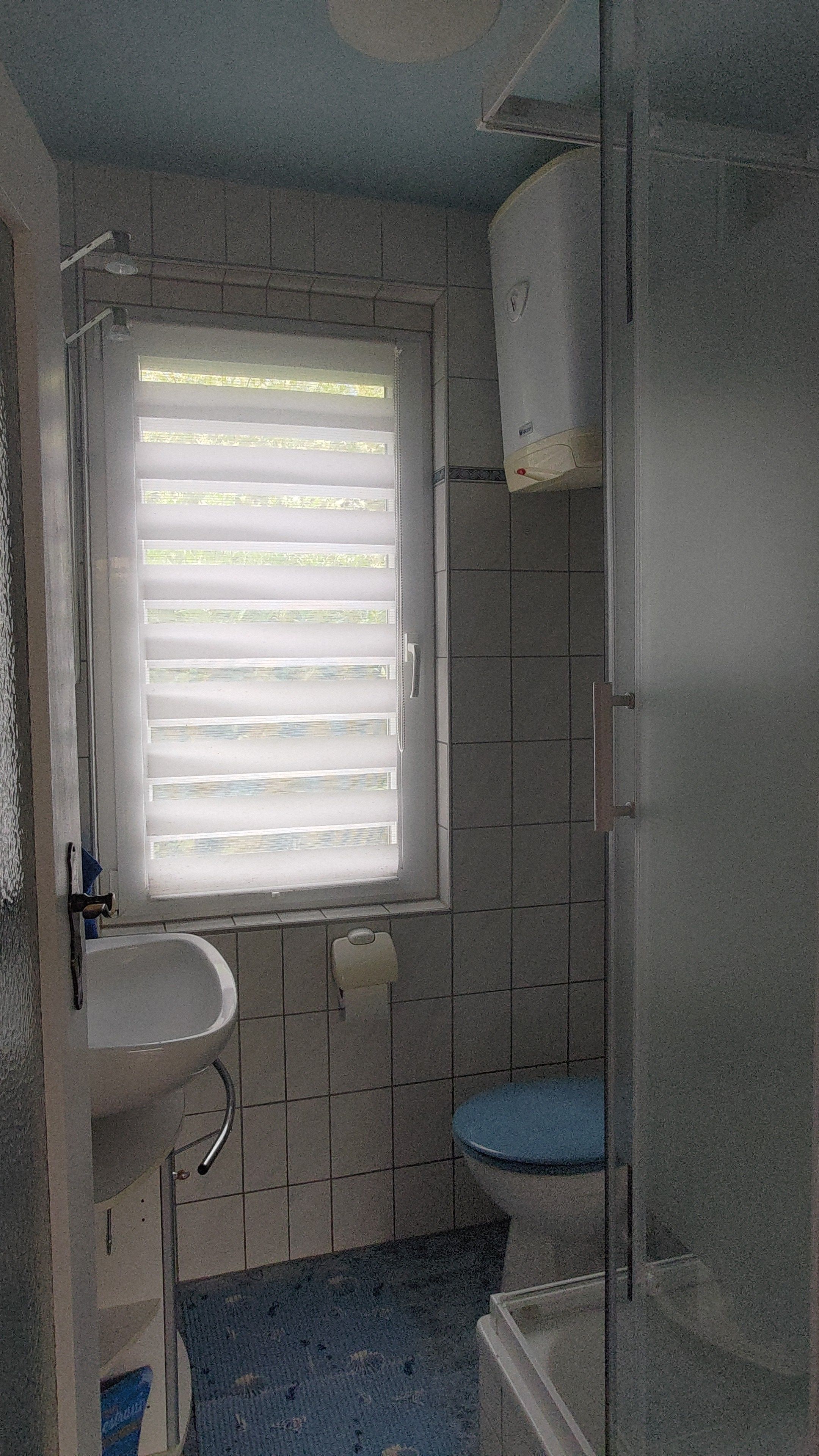 Shower, soap, toilet paper
