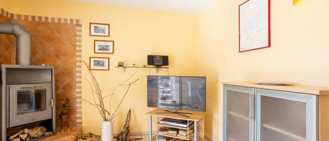TV, fireplace, DVD player, stereo