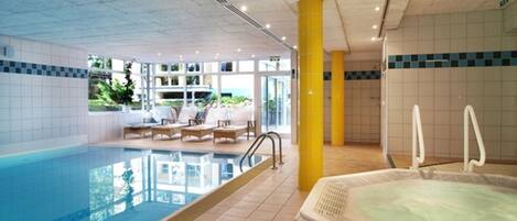 Indoor pool, a heated pool