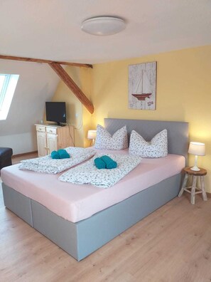 4 chambres, lit parapluie