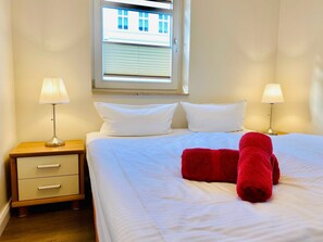 2 bedrooms, travel crib, WiFi, bed sheets