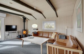 Fernseher, Kamin, DVD-Player
