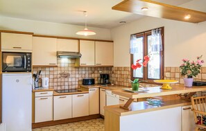 Réfrigérateur, micro-ondes, plaque de cuisson, lave-vaisselle
