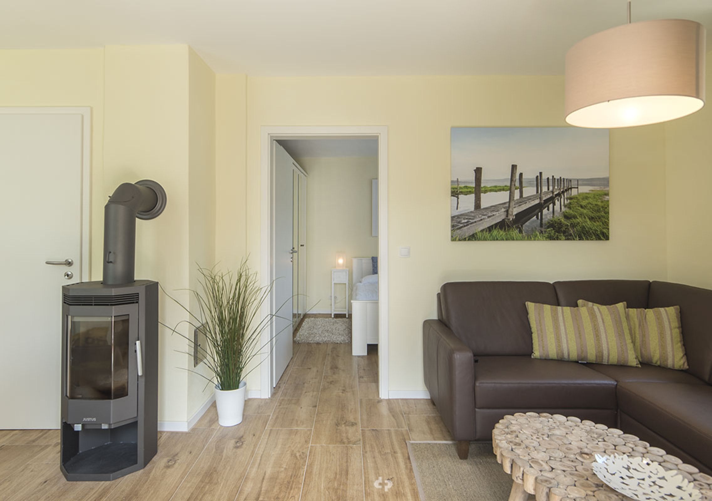 Fernseher, Kamin