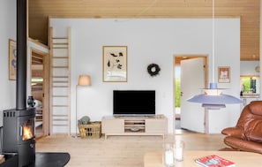 Een smart-tv en een open haard