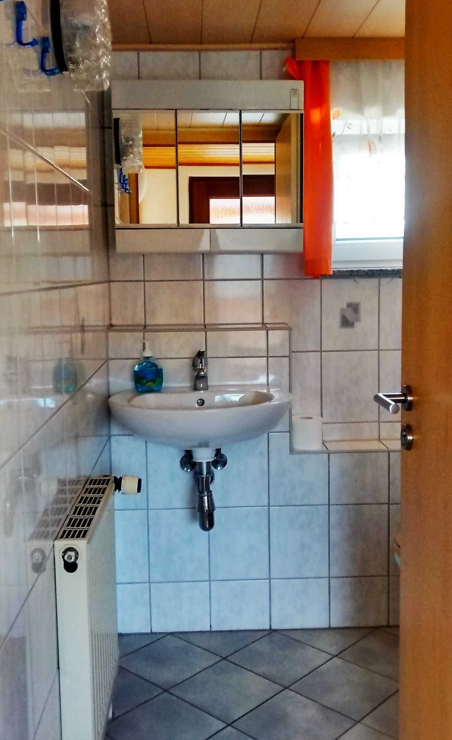 Een haardroger, handdoeken, zeep, toiletpapier