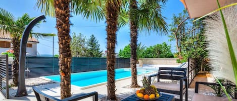 A heated pool