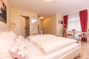 1 soveværelse, sengetøj