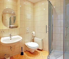 Shower, toilet paper