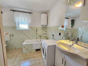 Shower, hair dryer