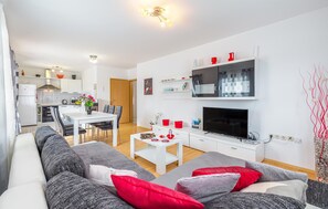 Fernseher, DVD-Player, Tischtennisplatte