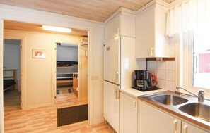 Fridge, stovetop, cookware/dishes/utensils