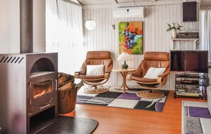 Fernseher, Kamin, DVD-Player