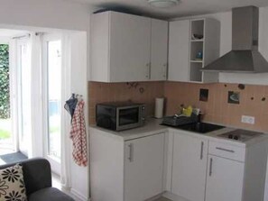 Fridge, microwave, coffee/tea maker, electric kettle