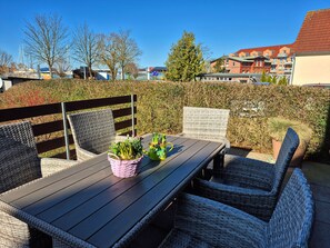 Outdoor dining - Vacation home Boddenblick (Barth)