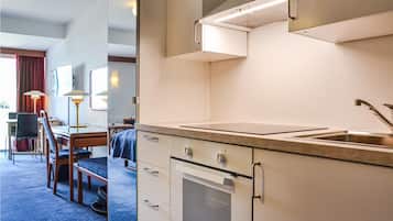 Fridge, coffee/tea maker