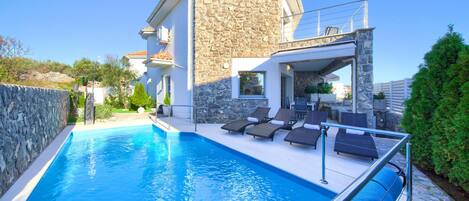 A heated pool