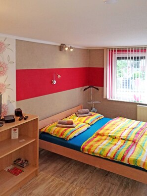 1 bedroom, travel crib, WiFi, bed sheets