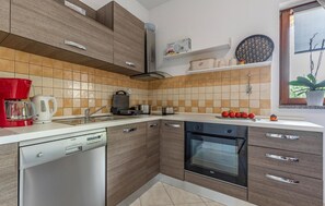 Fridge, microwave, stovetop, dishwasher