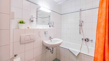 Hair dryer, towels