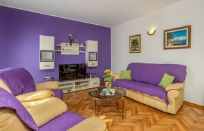 Televisión y chimenea 