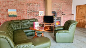 Télévision, cheminée