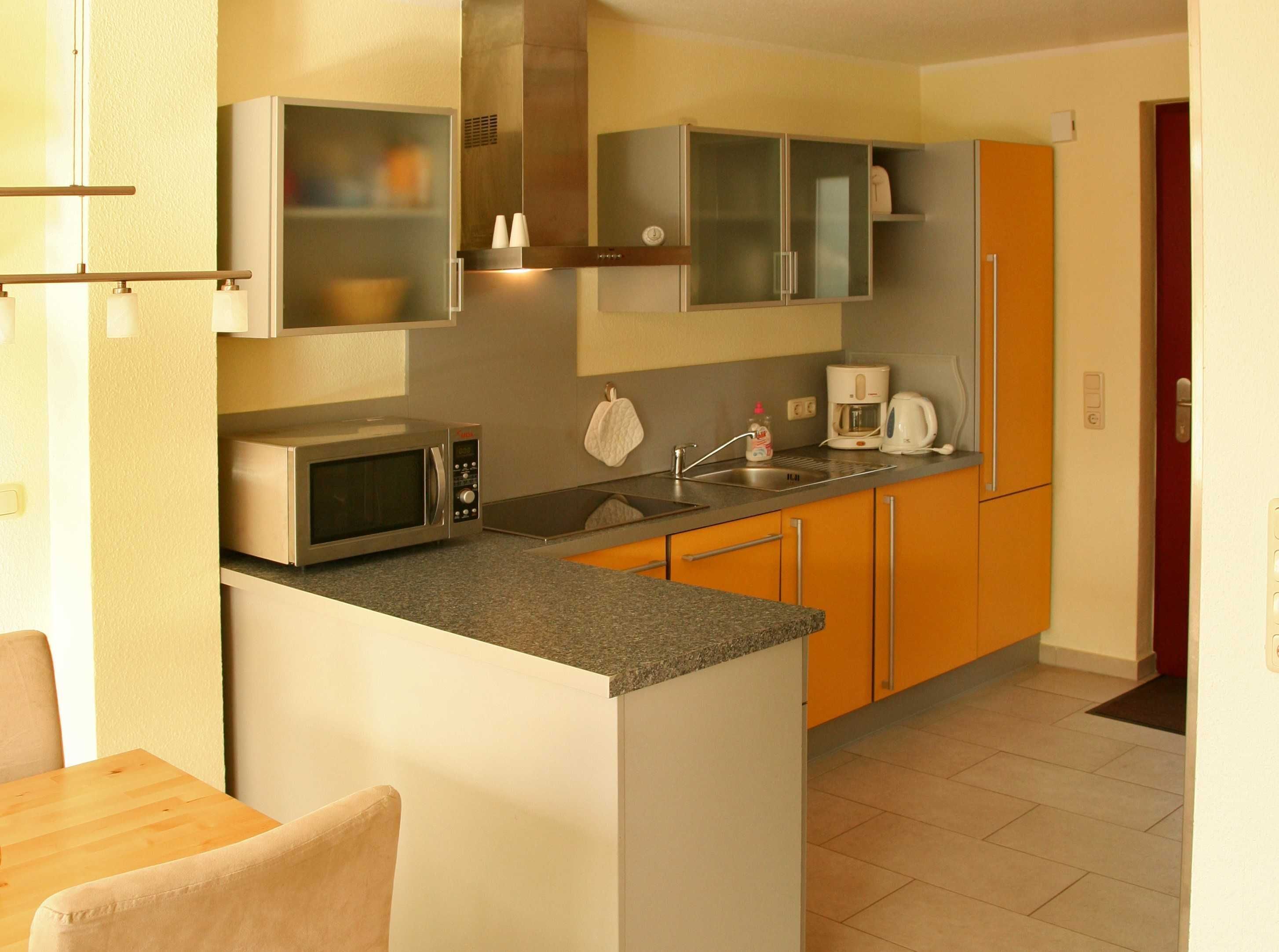 Fridge, microwave, dishwasher, high chair